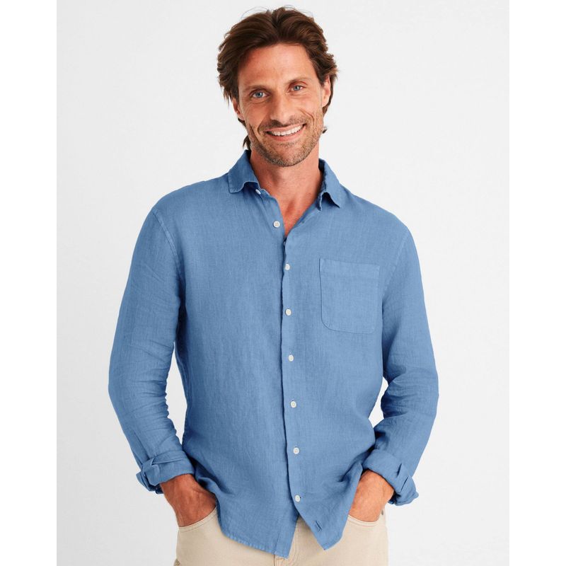 Johnnie-O Felix Hangin' Out Button Up Shirt Tide/L, Size: L